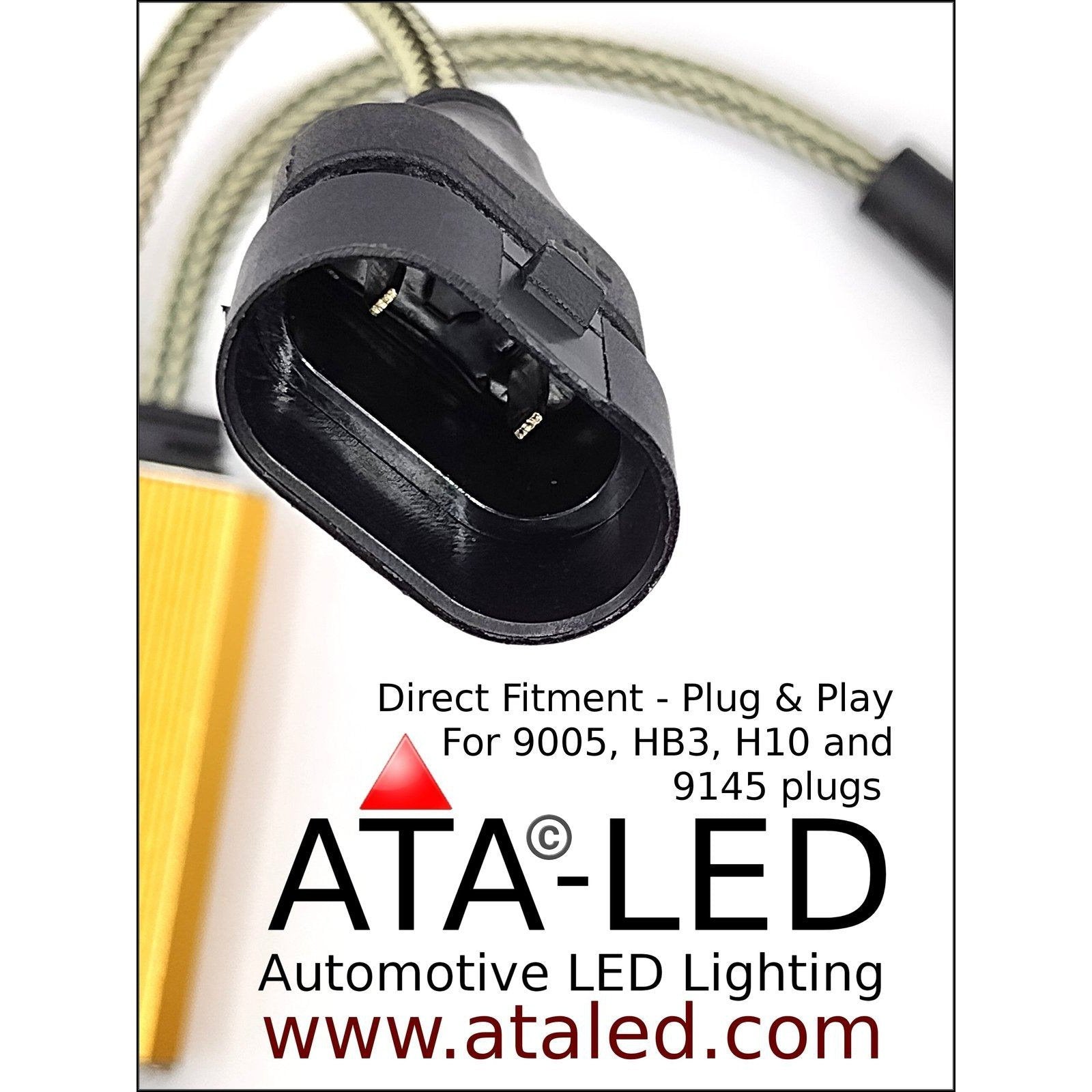 Direct fitment Plug & Play for 9005 HB3 H10 and 9145 plugs 