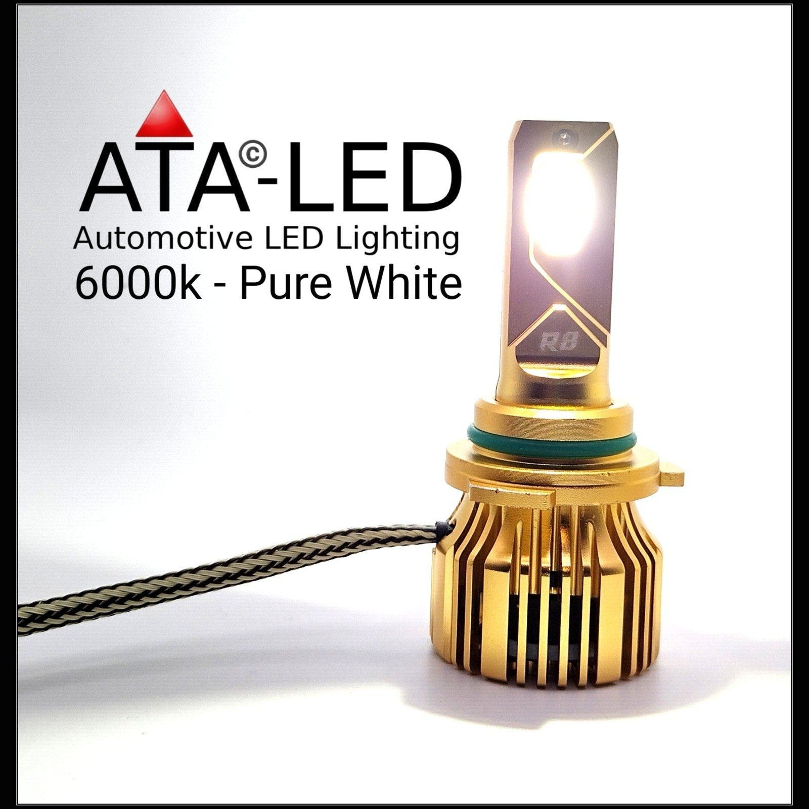 9006/HB4/9012 - 6000k R8 Canbus ATALED - 6000k- (1 Set) 2 x Headlight bulbs