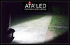 LED reverse backup lightbulbs on dark road 