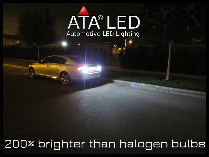 reverse backup LED lights 200% brighter than halogen bulbs
