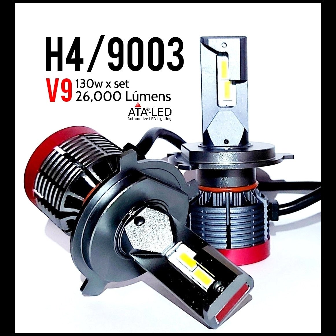 H4/9003 - V9 - 26,000 Lúmens - ATALED (1 Set) 2 x Headlight bulbs