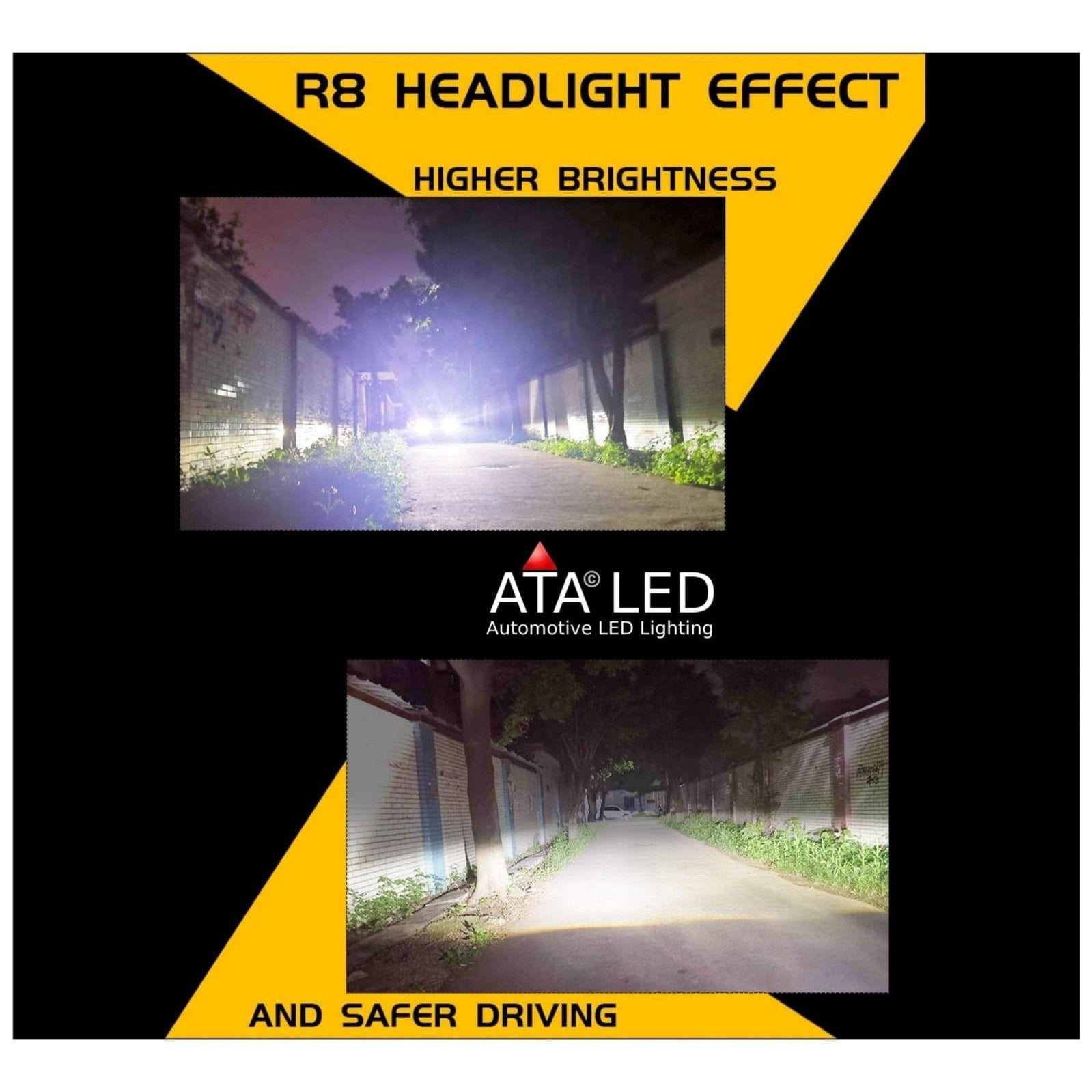 R8 Headlight effect Higher brightness and safer driving