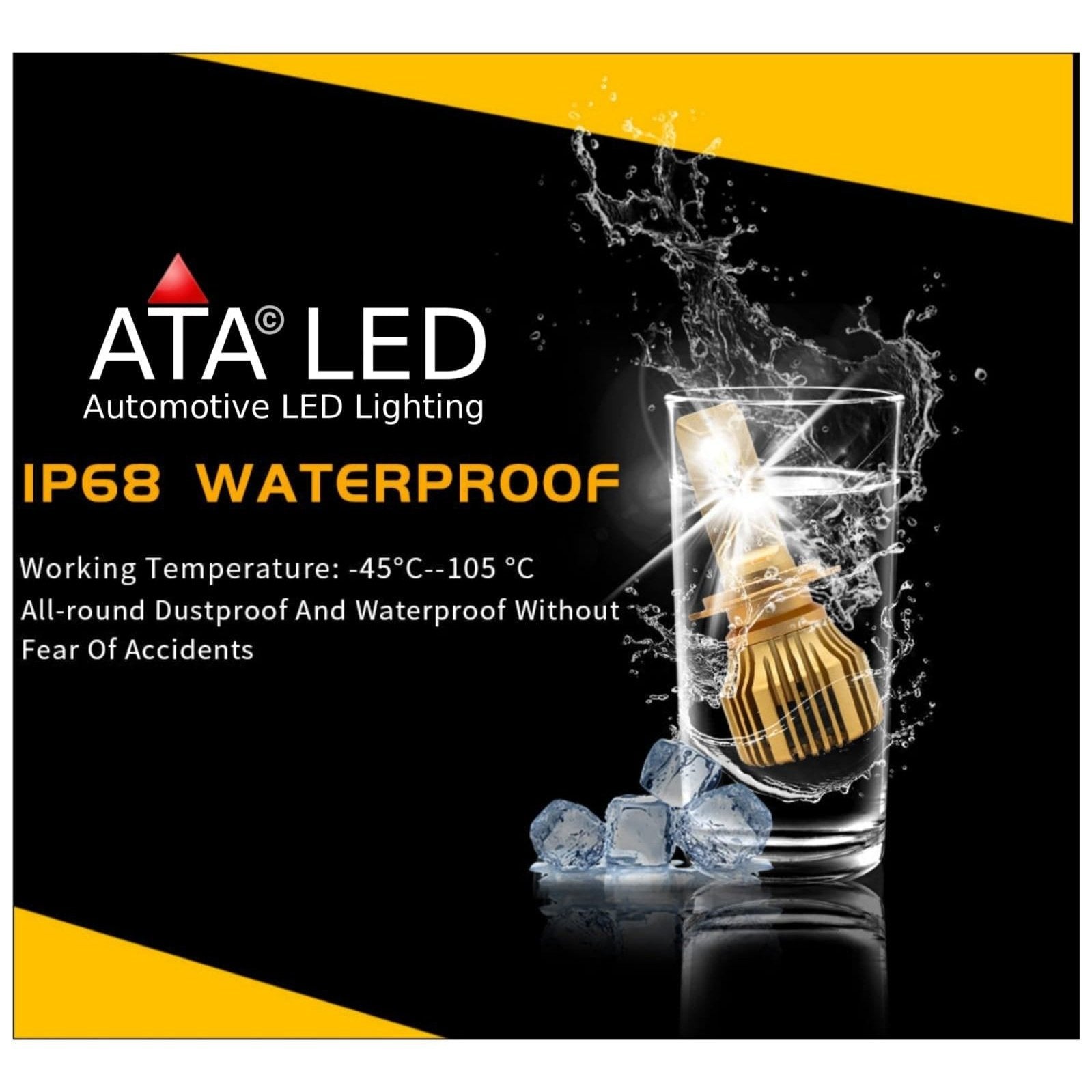 9006/HB4/9012 - 6000k R8 Canbus ATALED - 6000k- (1 Set) 2 x Headlight bulbs