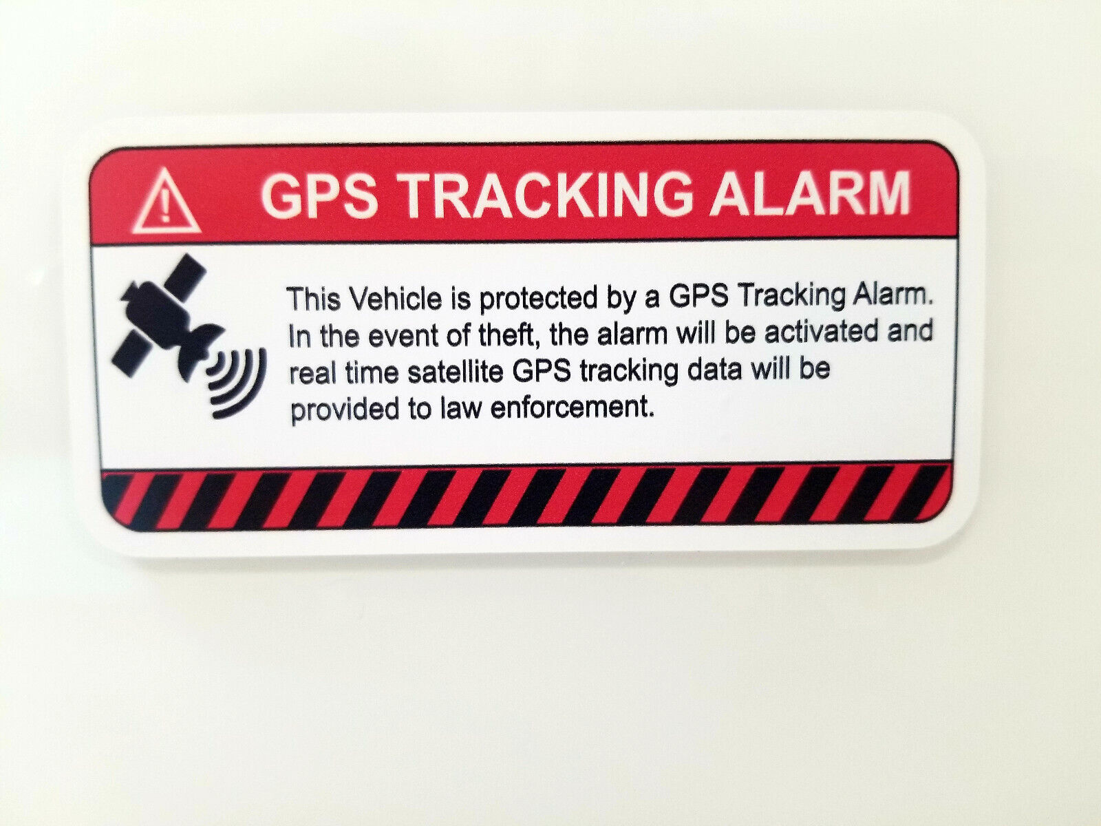 2x GPS Alarm Tracker Warning Sticker Decal Safety Car Truck Window Bumper RV Van