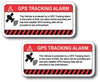 Load image into Gallery viewer, 2x GPS Alarm Tracker Warning Sticker Decal Safety Car Truck Window Bumper RV Van
